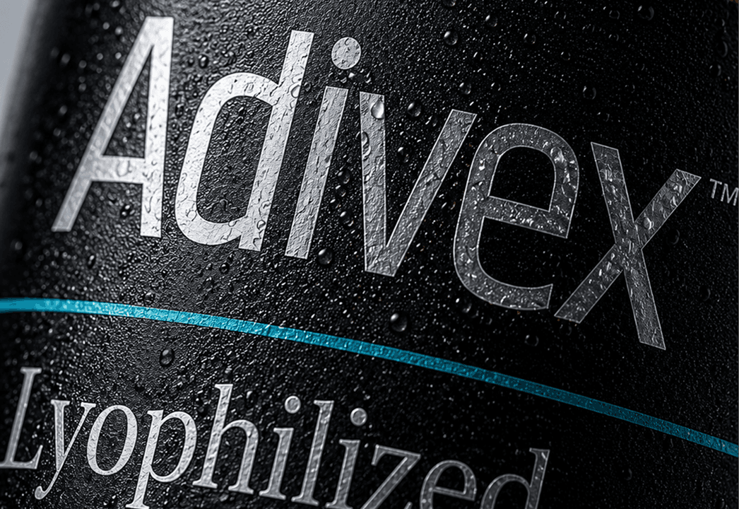 Adivex lyophilized Adasomes product photography